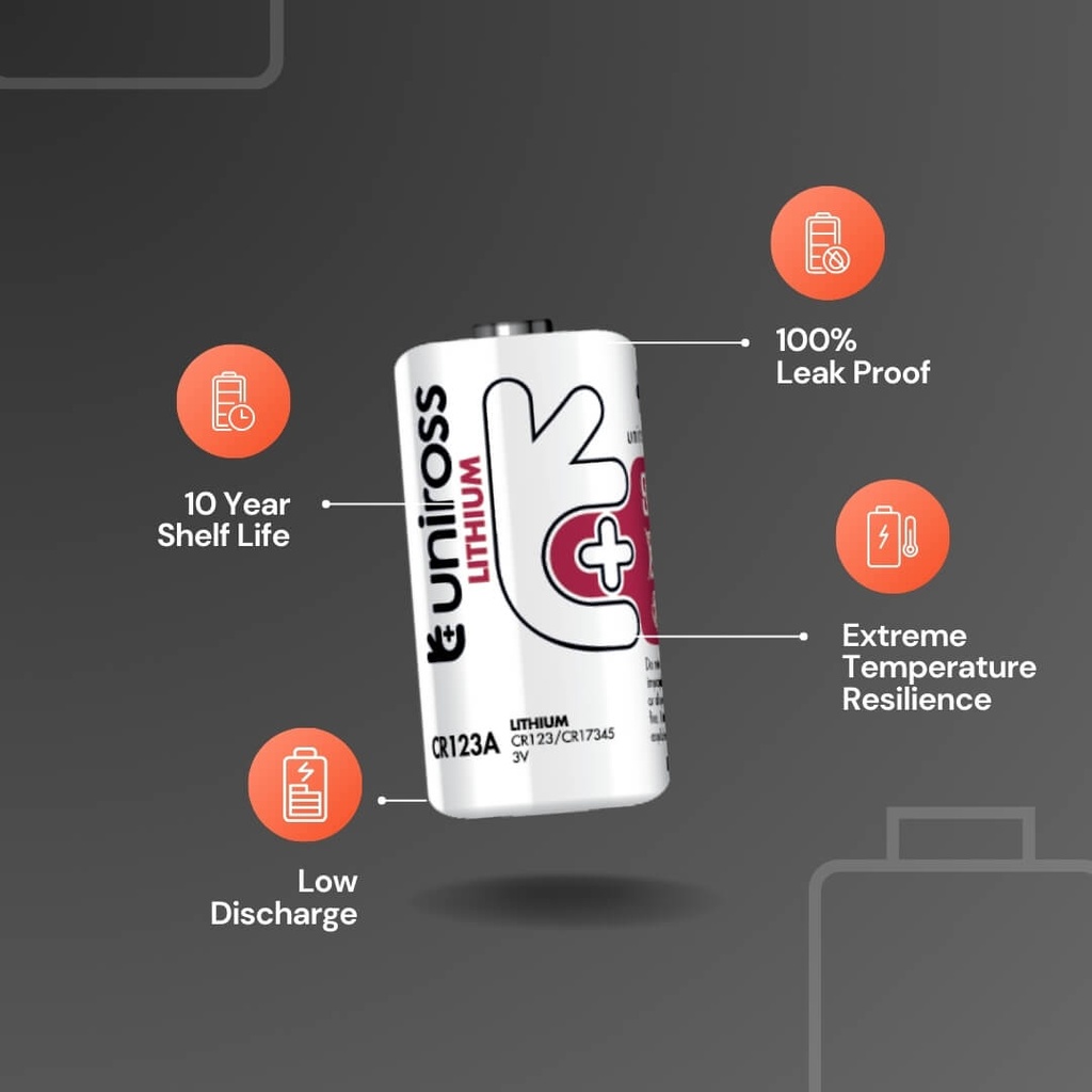 Uniross Lithium CR123A 3V Battery (1pc)