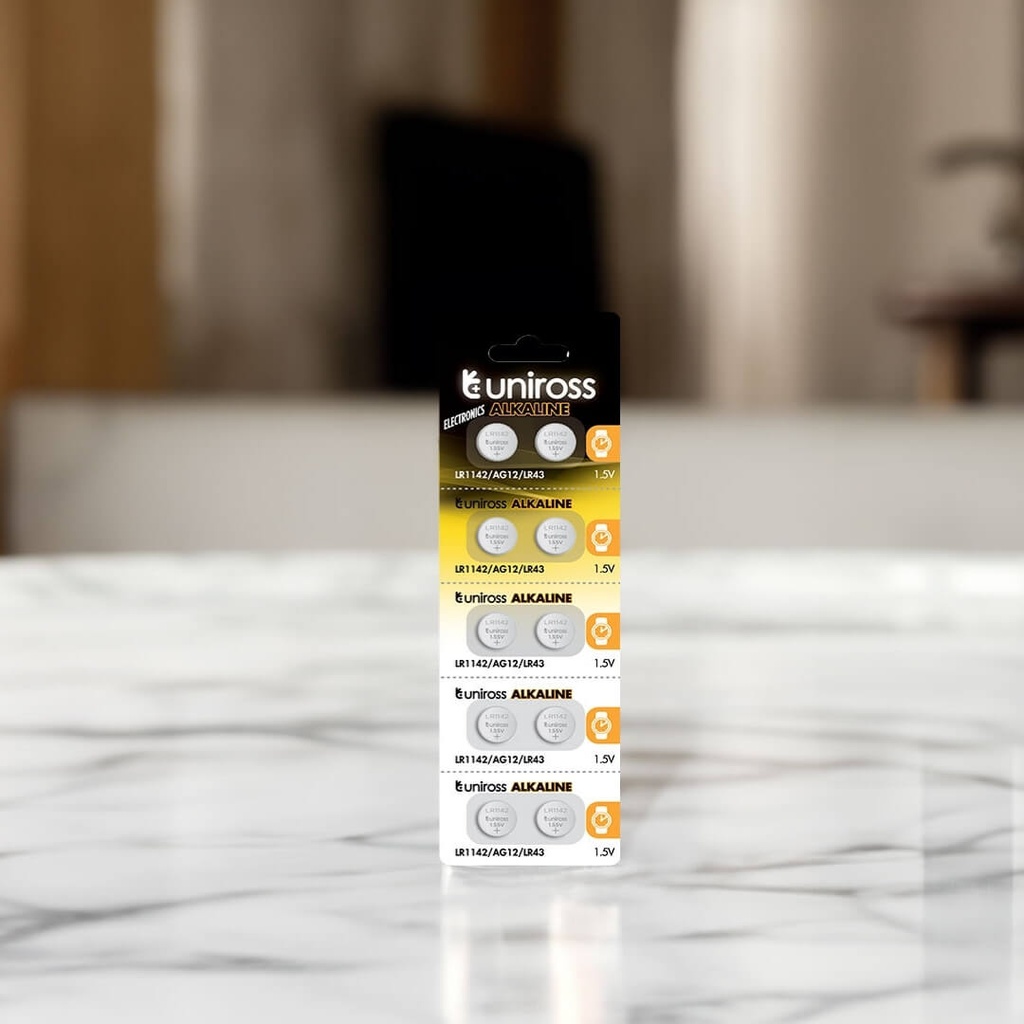 Uniross Alkaline-Coin LR1142 AG12 LR43 Battery (10pack)