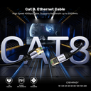 Unitek Network Patch Cable CAT8 Black 1.0m C18149A-1M