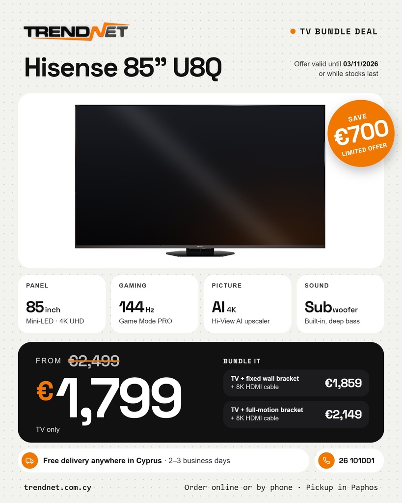 Hisense 85U8Q bundle offer