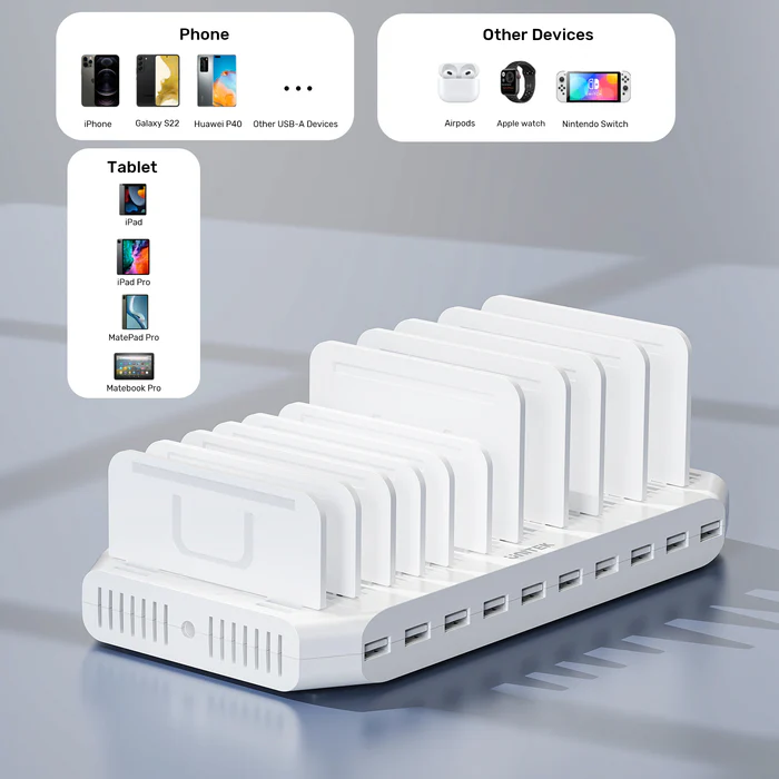 Unitek Charge Station 60W 10-Port 10x2.4A Y-2190D