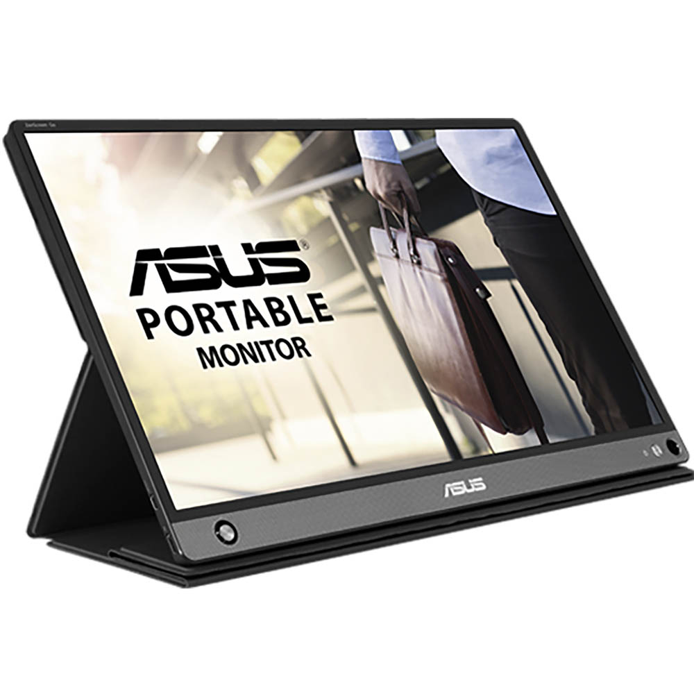 ASUS Monitor Portable ZenScreen GO 15.6" FHD IPS Built-in Battery Foldable Smart Case HDMI USB-C Speakers MB16AHP