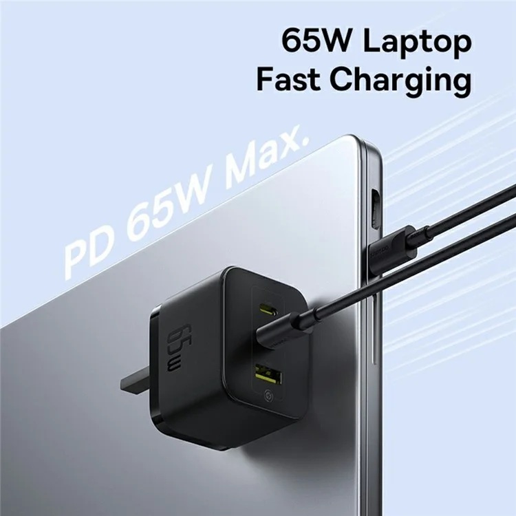 Baseus Charger Wall 65W 2C+U PALM Series UK Black