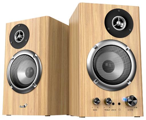 [29594] Genius PC Speakers 2.0 50W Aux & BT SP-HF1812BT Pine Wood
