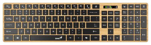 Genius Keyboard Wireless & BT AI Hot Keys Nordic Pine Style SlimStar 7250BT