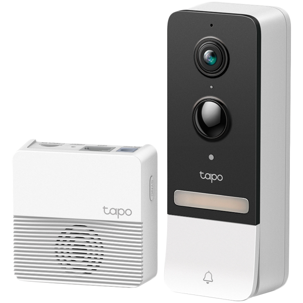 TP-LINK TAPO DOORBELL CAMERA KIT, SMART BATTERY VIDEO DOORBELL, 2K 5MP, F/NO: 2.1, NIGHT VISION, IP64, 15FPS, BUILT IN MIC AND SPEAKER, WPA/WPA2-PSK, LONGER BATTERY LIFE, ANTI-THEFT ALARM, WATER AND DUST RESISTANT