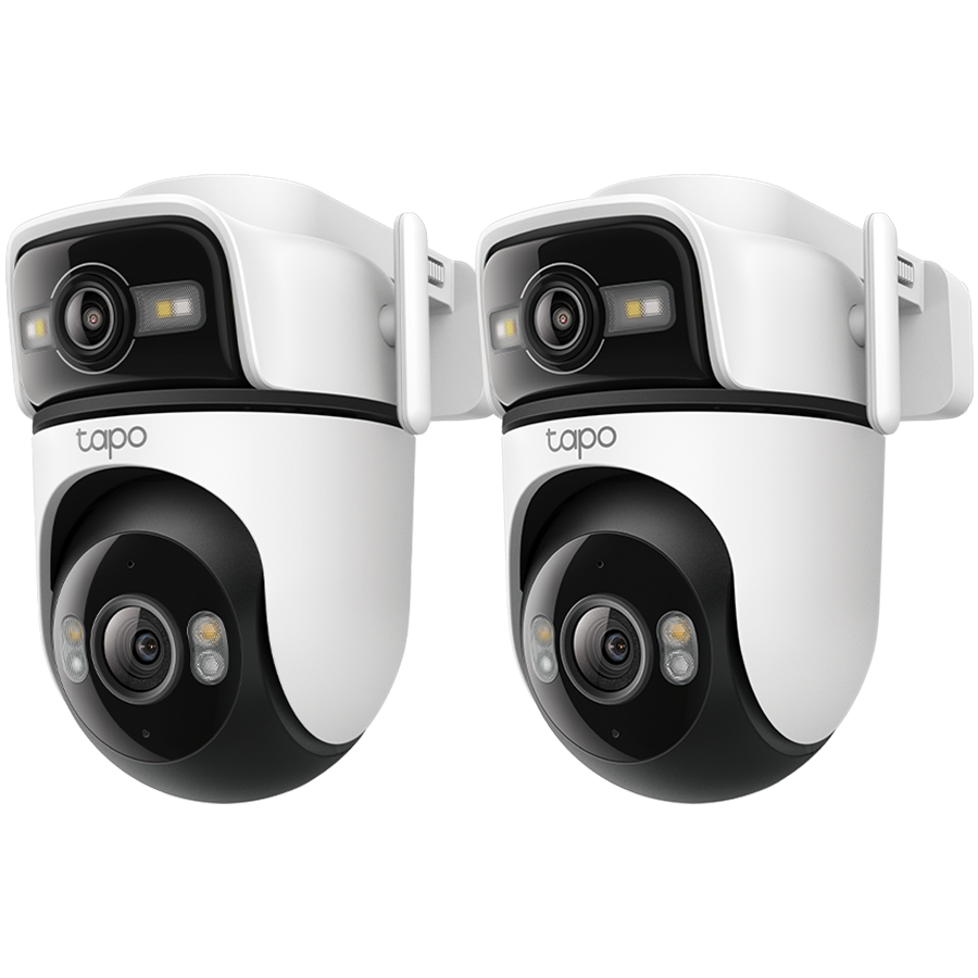 TP-LINK IP CAMERA, INDOOR/OUTDOOR DUAL LENS PAN/TILT SECURITY CAMERA, 2K 3MP (2304 x 1296 PX) + 2K 3MP (2304 x 1296 PX) WI-FI, IP66, GOOGLE ASSISTANT, AMAZON ALEXA, SAMSUNG SMART THINGS