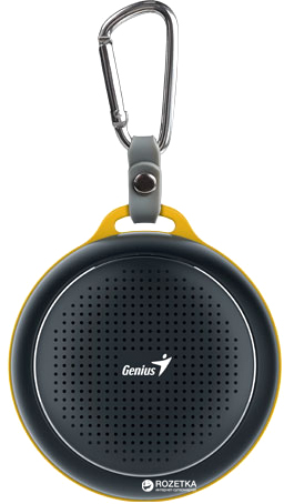 [31730007400] GENIUS SPEAKERS SP-906BT R2 3W RMS, BLUETOOTH 4.1, DRIVER UNIT 40MM, WIRELESS DISTANCE 30M, MICROPHONE, HOOK, 500mAh BATTERY UP TO 5H PLAY, BLACK