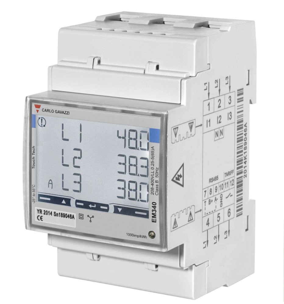MID Meter 3-phase up to 65A EM Carlo Gavazzi