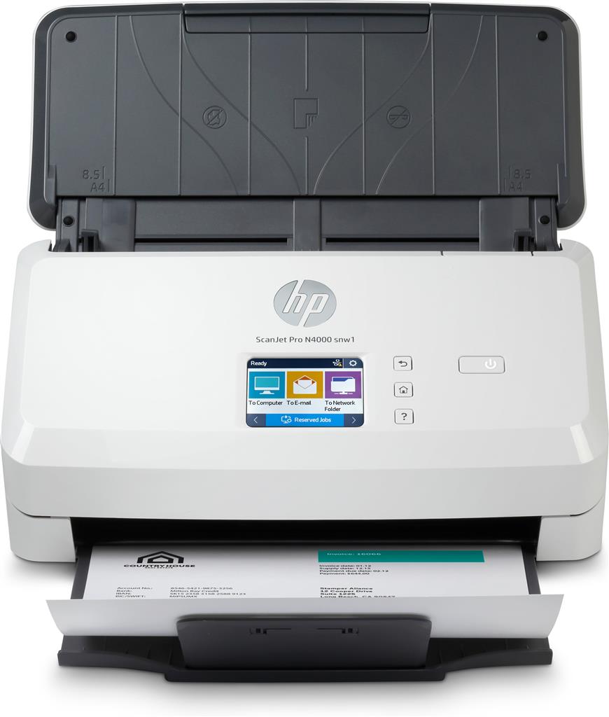 HP Scanjet Pro N4000 snw1 600 x 600 DPI Sheet-fed scanner Black, White A4