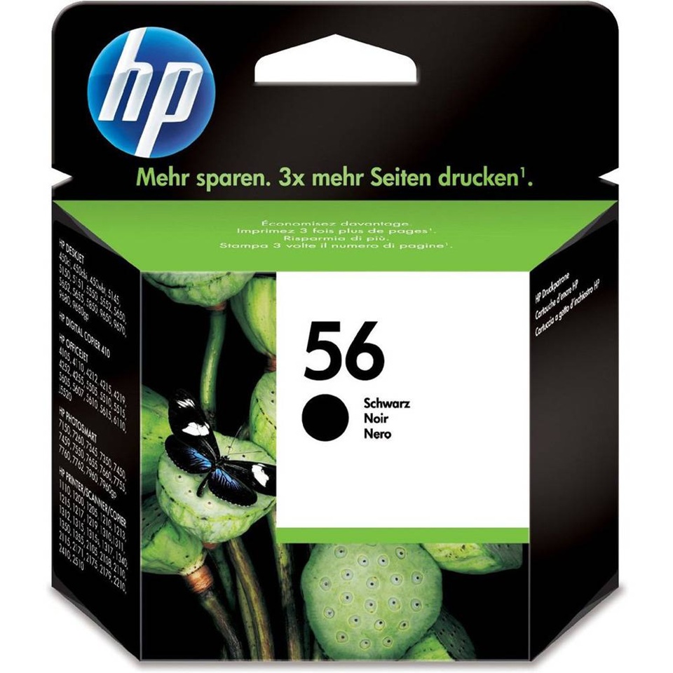 C6656A HP56 BLACK INK CARTRIDGE 520P DJ 450/51XX/55XX/56XX/5850/96XX/410/Fax1240