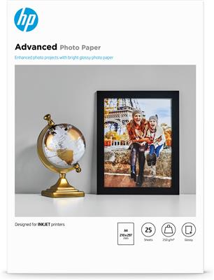 HP Q5456A photo paper Black,Blue,White Gloss A4