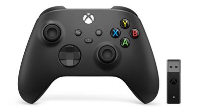 Microsoft Xbox Wireless Controller + Wireless Adapter for Windows - Black