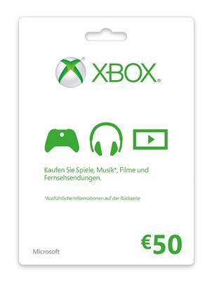 Microsoft Xbox Gift Card 50 EUR (EMEA, Digital Key)