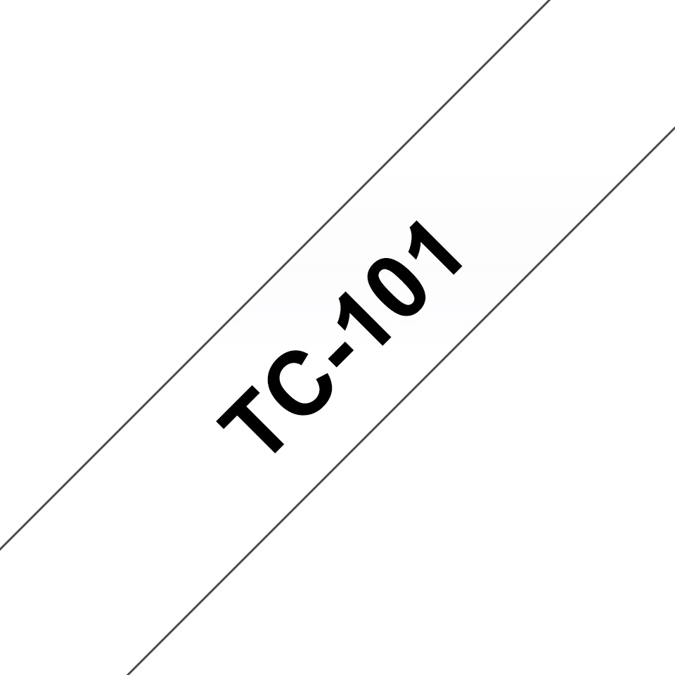 TC101 12mm BLACK ON CLEAR 7.7m BROTHER P-TOUCH TAPE