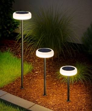 [29422] GBC KELU HALO Solar Garden Lamp 100lm Natural White (1pc)