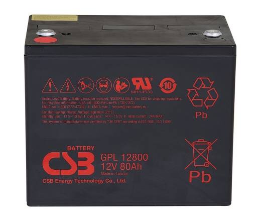 CSB Lead Acid Battery 12V 80AH GPL12800 (Hand Lift)