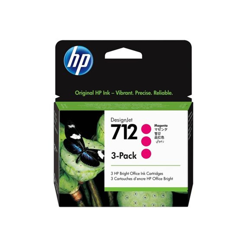 HP INK 712 MAGENTA TRI-PACK T210/T230/T250/T630/T650 29ML