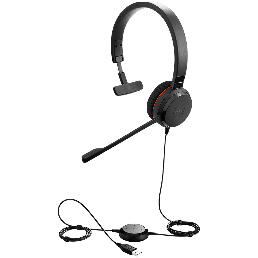 [4993-823-369] JABRA Evolve 20 SE, Mono MS, USB C/A adapter, Leather