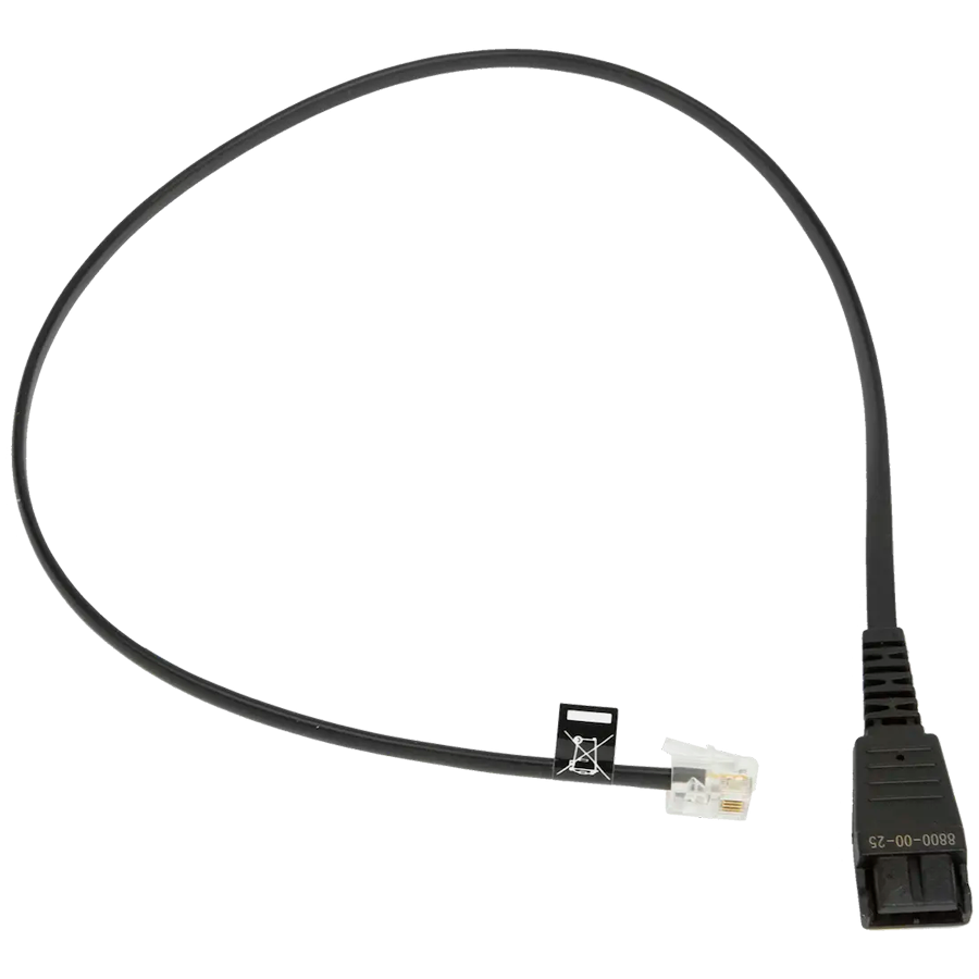 JABRA QD Cord to RJ10, straight, 0,5 meters, Siemens-allocation