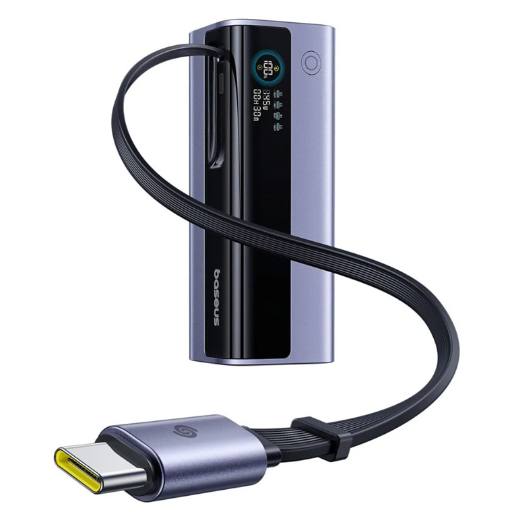 Baseus Powerbank 100W 10000mAh EnerGeek GR11 with Retractable Cable Grey