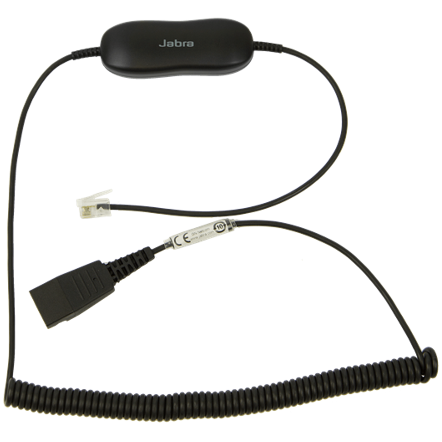 JABRA Smart Cord, QD to RJ9, coiled, with 8-position switch configurator, for Avaya one-X Telephone system ( for 96XX Series)