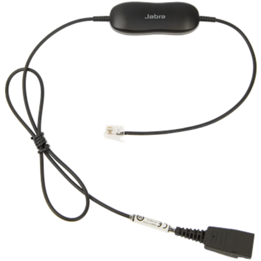 JABRA Smart Cord, QD to RJ9, straight, with 8-position switch configurator, for Avaya one-X Telephone system ( for 96XX Series)