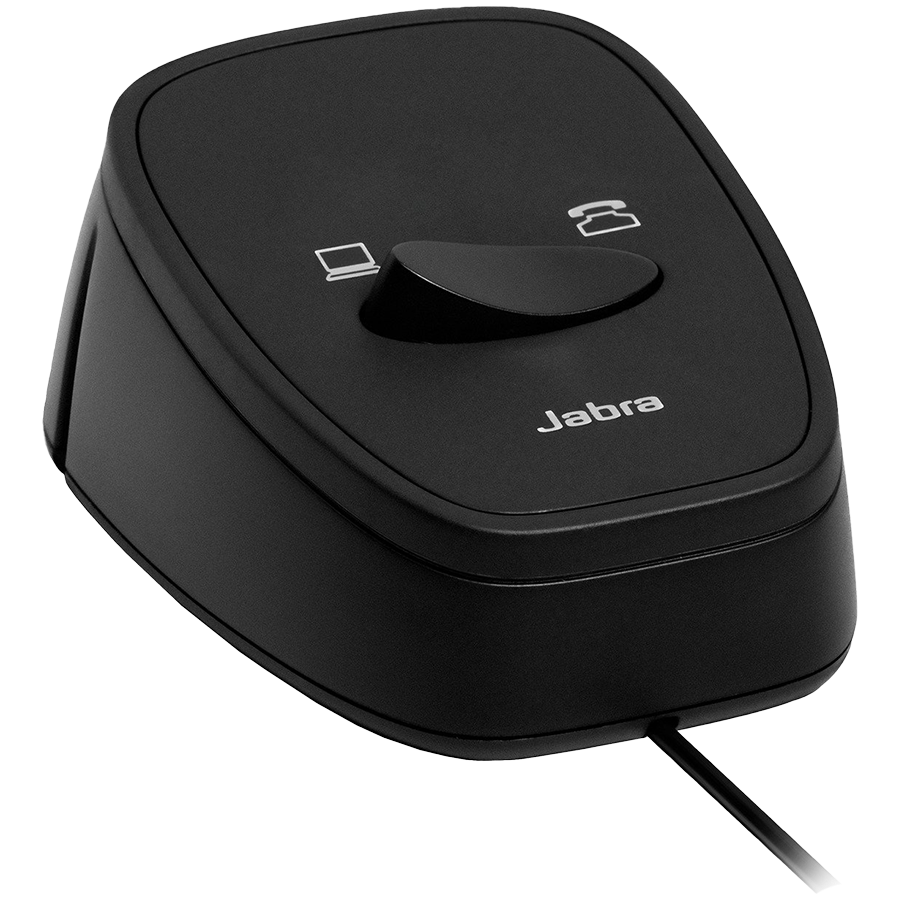 JABRA Link 180 Switch seamlessly between desk and softphone, Plug & Play solution for corded JABRA Headsets with PC-based audio and voice- applications