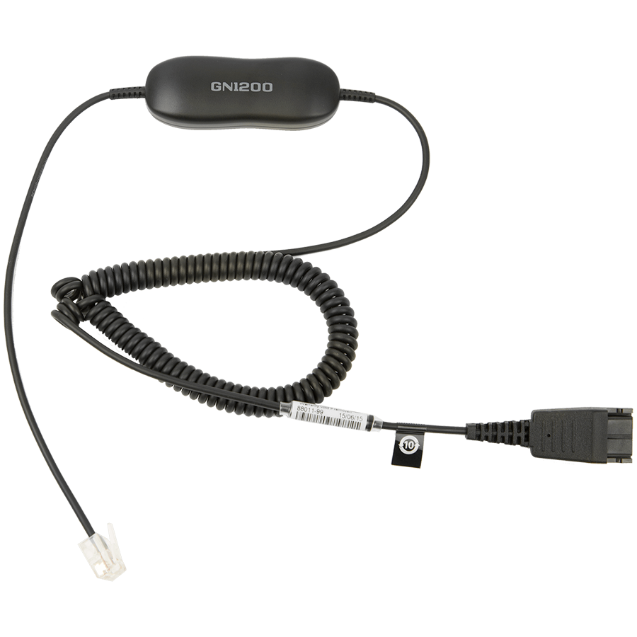 JABRA Smart Cord, QD to RJ10, coiled, 0,7 - 2 meters, with 8-position switch configurator, for STD Headsets