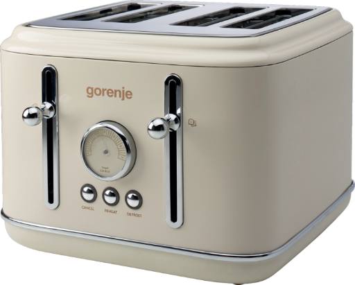 Gorenje Kitchen Toaster 2300W 4 Slots 6 Heating Levels T2300CLIN Classico Ivory