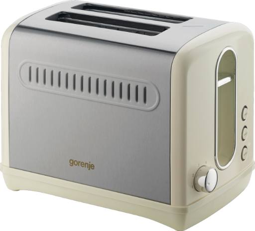 [29309] Gorenje Kitchen Toaster 850W 2 Slots 6 Heating Levels T1100CLI Ivory Metal
