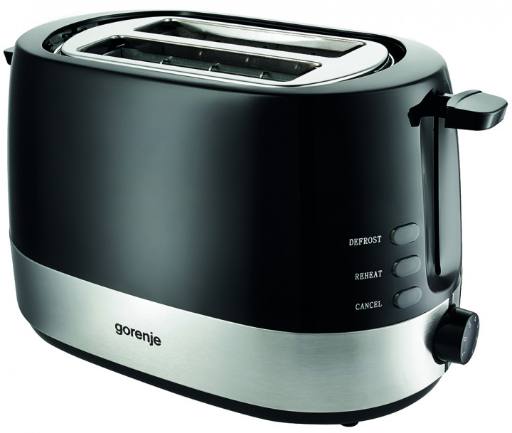 [29306] Gorenje Kitchen Toaster 850W 2 Slots 7 Heating Levels T850BK Black