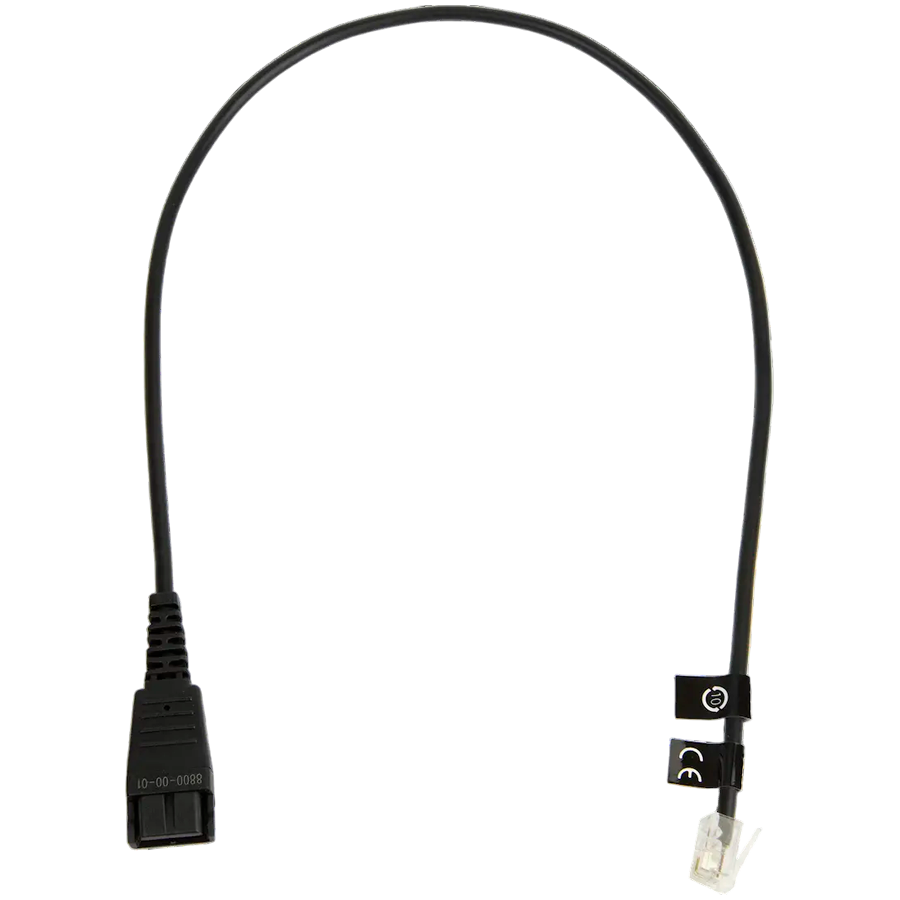 [8800-00-01] JABRA QD Cord to RJ10, straight, 0,5 meters, standard-allocation