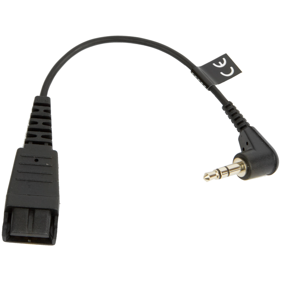 [8800-00-69] JABRA QD Cord to 3.5mm plug without call controller e.g. Blackberries, I-Phones