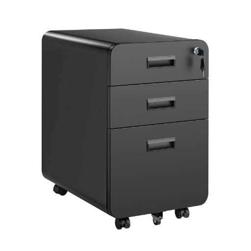 [29268] Lumivida File Cabinet Mobile with 3 Lockable Drawers CAB03-3