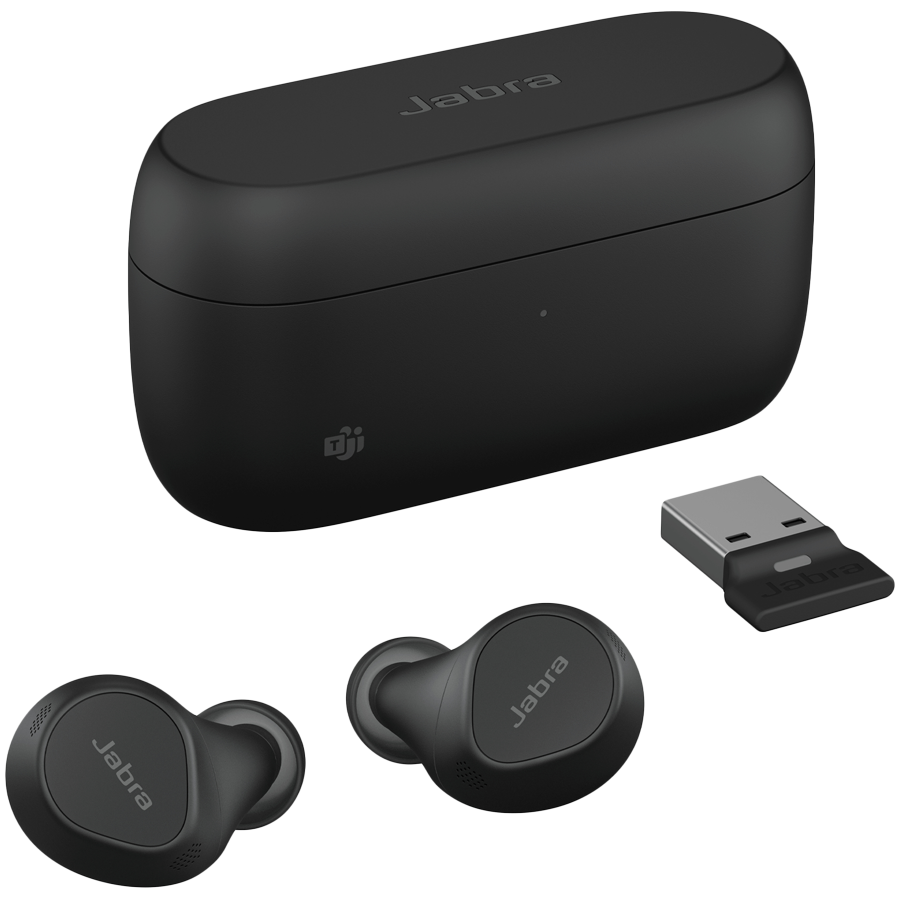 [20797-999-999] JABRA EVOLVE2 Buds MS, Cradle USB-A MS, Link 380 BT adapter USB-A MS, 30  cm USB-C to USB-A cable, Ear gels, warranty