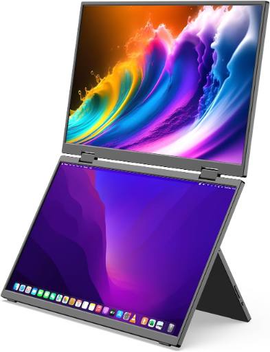 [29251] MINIX Monitor Portable Dual 16" Independent Display MST Full-HD USB-C/HDMI SF15 FOLD