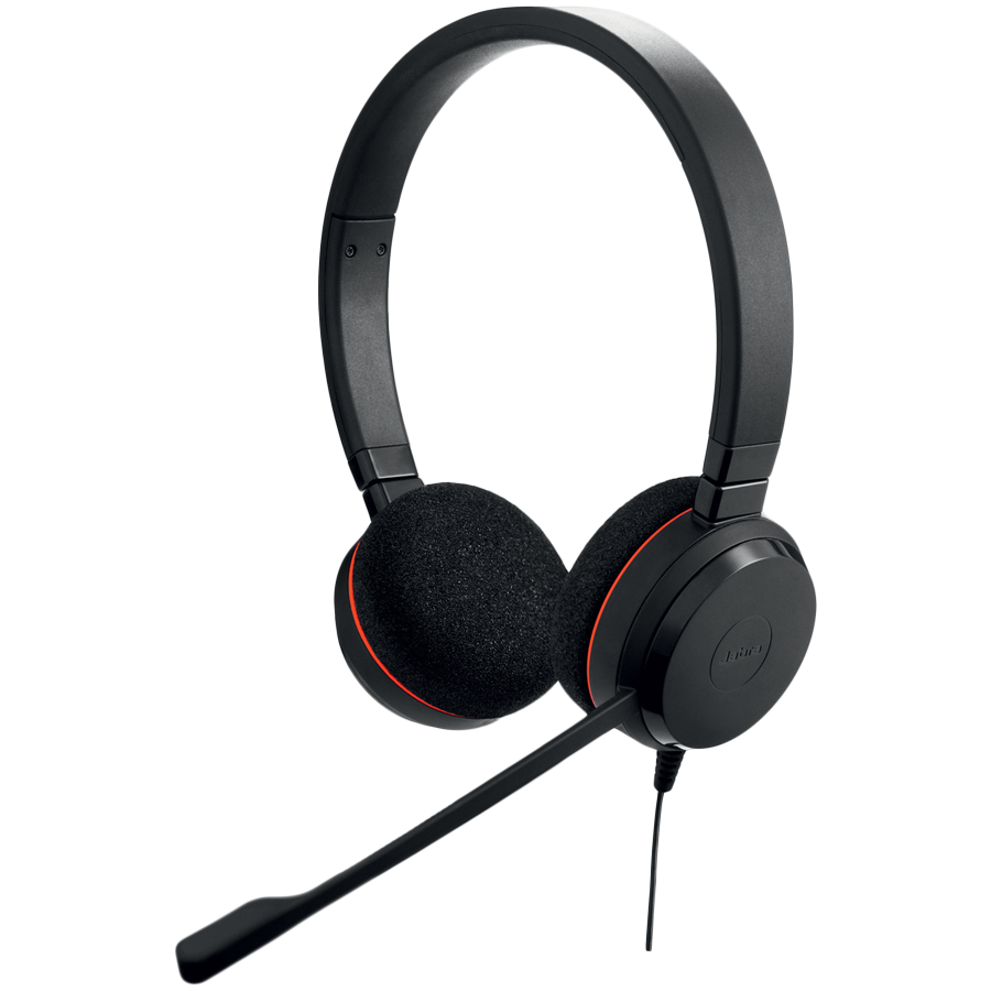 [4999-829-209] JABRA EVOLVE 20 UC Stereo USB Headband, Noise cancelling, USB connector, with mute-button and volume control on the cord, with foam ear cushion