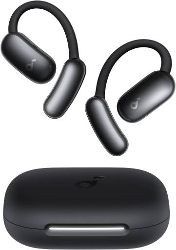 Anker Soundcore TWS Earphones Open Air AeroFit 2 AI Assistant, Hi-Res, 35H Playtime,  Black