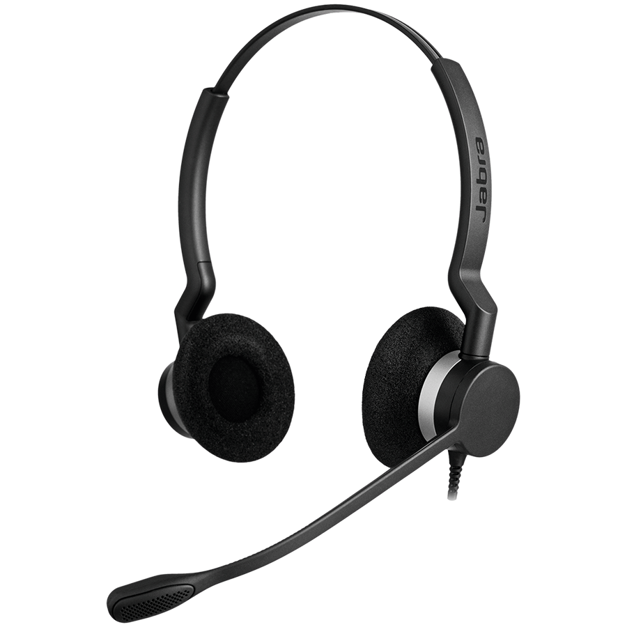 [2399-829-109] JABRA BIZ 2300 USB Duo, Type: 82 E-STD, Microphone boom: FreeSpin (headband), USB connector, with mute-button and volume control on the cord