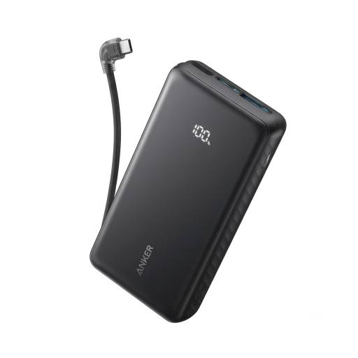 [29200] Anker Mobile Powerbank 20000 22.5W Built-In USB-C Cable Black