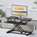 Brateck DWS37-01 Sit Stand Gas Spring Desk Workstation Max Height 51cm