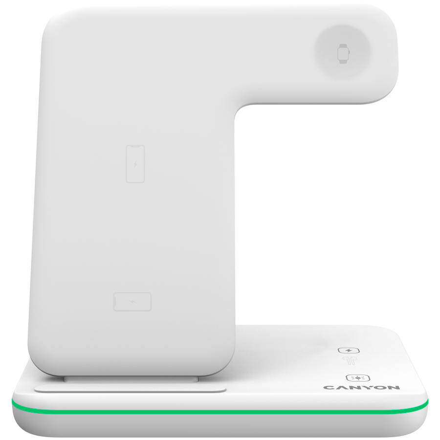 [CNS-WCS303W/UK] CANYON wireless charger WS-303 15W 3in1 UK White