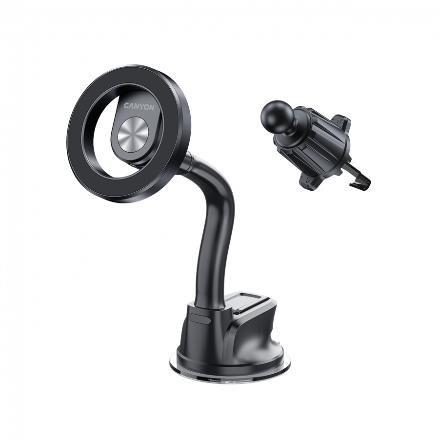 [CNS-CCHM12] CANYON Magnetic car holder OnGrip 12 suction + air vent Black