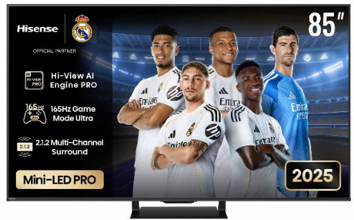 Hisense 85U7Q PRO 85'' 4K Smart QLED MINI LED 165hz TV