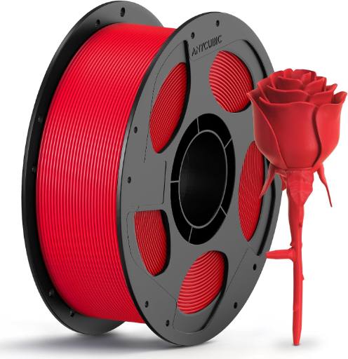 [30531] Anycubic PETG Filament Red 1Kg. Ideal Usage: Mechanical brackets, water bottles, drone parts, and functional outdoor fixtures. Offering high impact resistance, weather durability, and chemical resistance.