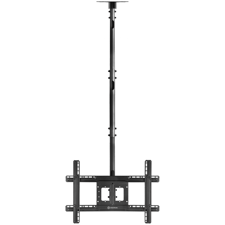 ONKRON Ceiling TV Mount Bracket Height Adjustable for 32 to 80 Inch LED LCD TVs, Black
