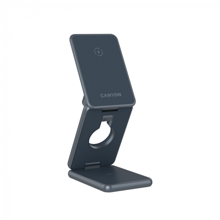 [CNS-WCS309M] CANYON Foldable wireless charger OnCharge 309 15W 3in1 Metal