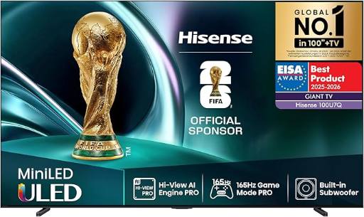 [29113] Hisense 100U7Q 100'' 4K Smart QLED MINI LED 144hz TV