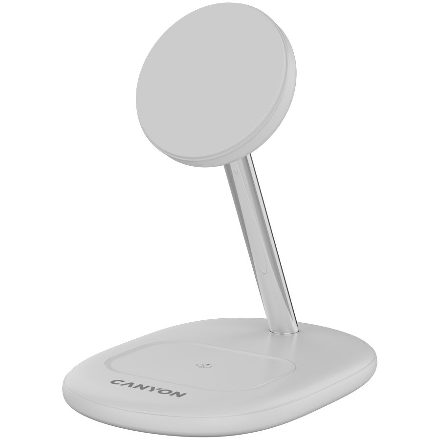 [CNS-WCS205W] CANYON wireless charger WCS-205 15W Qi2 2in1 White